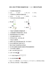 2021-2022学年浙江省温州市高二（上）期末化学试卷（含答案解析）