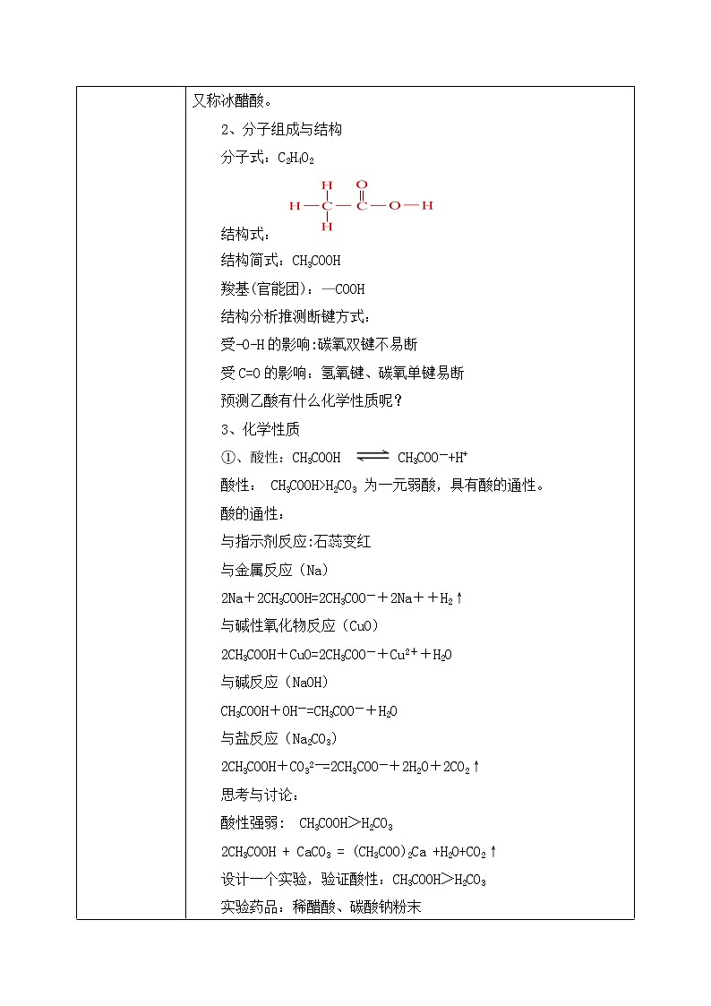 《乙醇与乙酸》第二课时课件PPT+教学设计02
