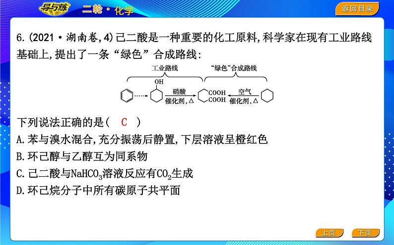 2022版《导与练》高考化学二轮复习 区间七 有机化合物课件PPT06