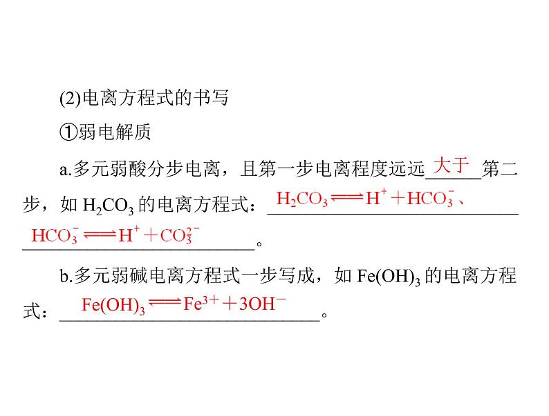 2022年高考总复习 化学 模块2 第六单元 第1节 弱电解质的电离平衡课件PPT第4页