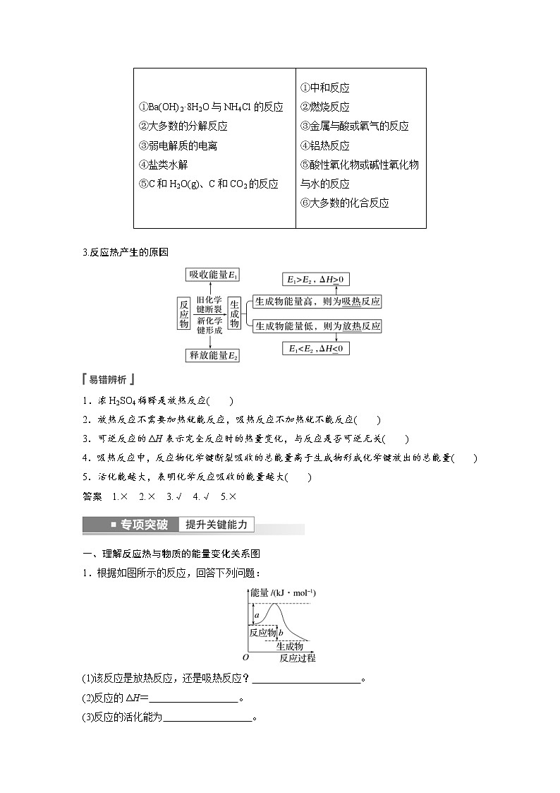 (新高考)高考化学一轮复习讲义第6章第33讲反应热(含解析)02