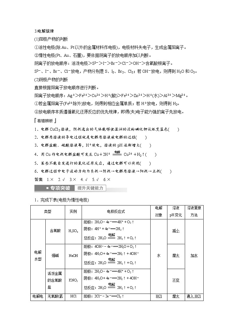 (新高考)高考化学一轮复习讲义第6章第37讲电解池金属的腐蚀与防护(含解析)02