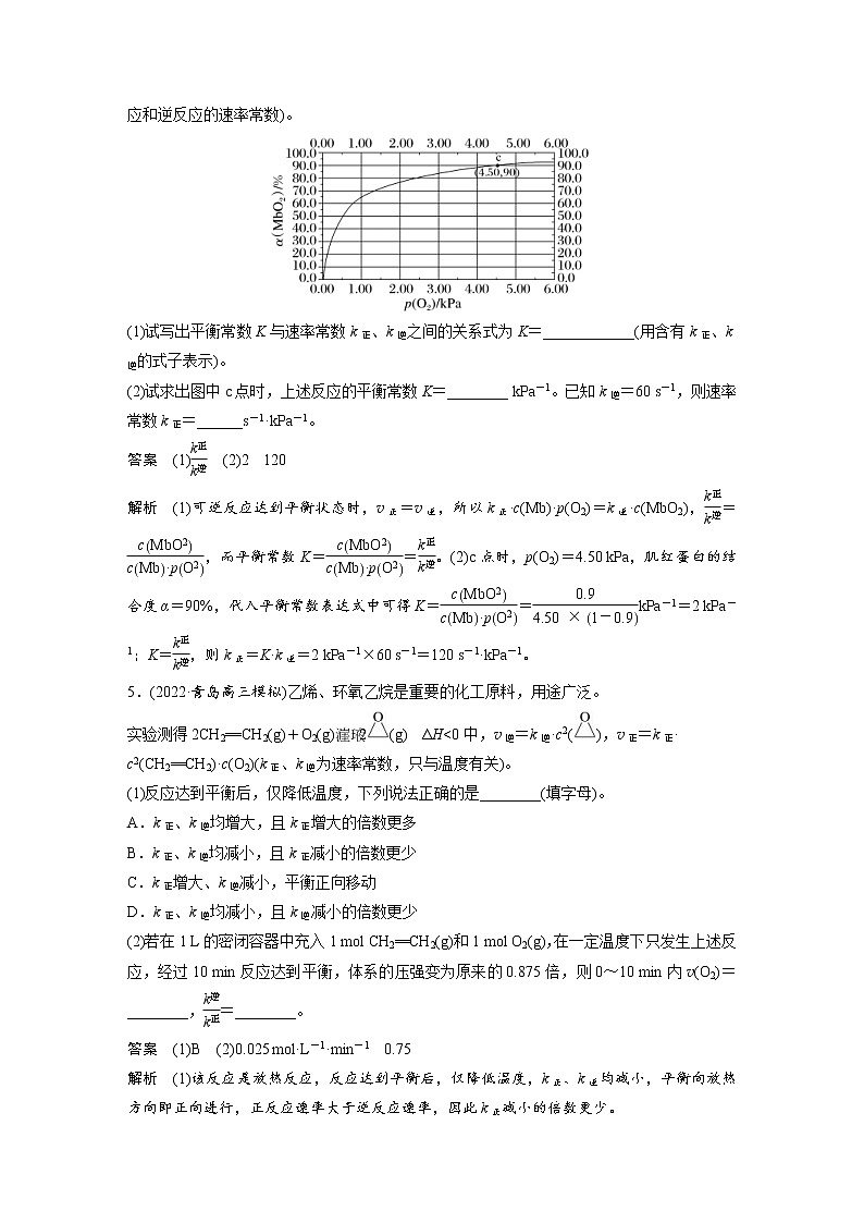 (新高考)高考化学一轮复习讲义第7章热点强化14速率常数与化学平衡常数的关系(含解析)第3页