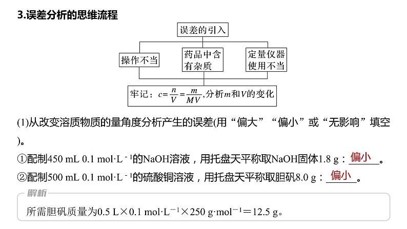 (新高考)高考化学大一轮复习课件第2章第6讲必做实验提升(二)一定物质的量浓度溶液的配制(含解析)05