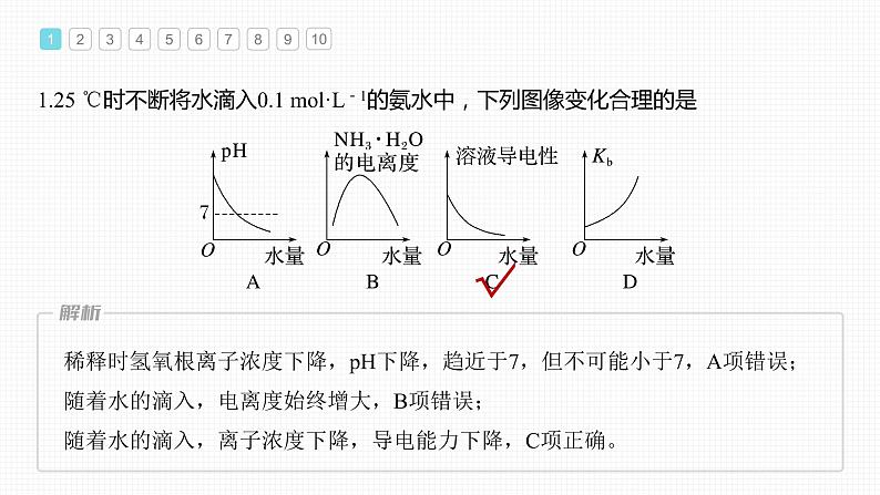 (新高考)高考化学大一轮复习课件第8章专项特训5弱电解质电离常数计算与图像分析(含解析)第2页