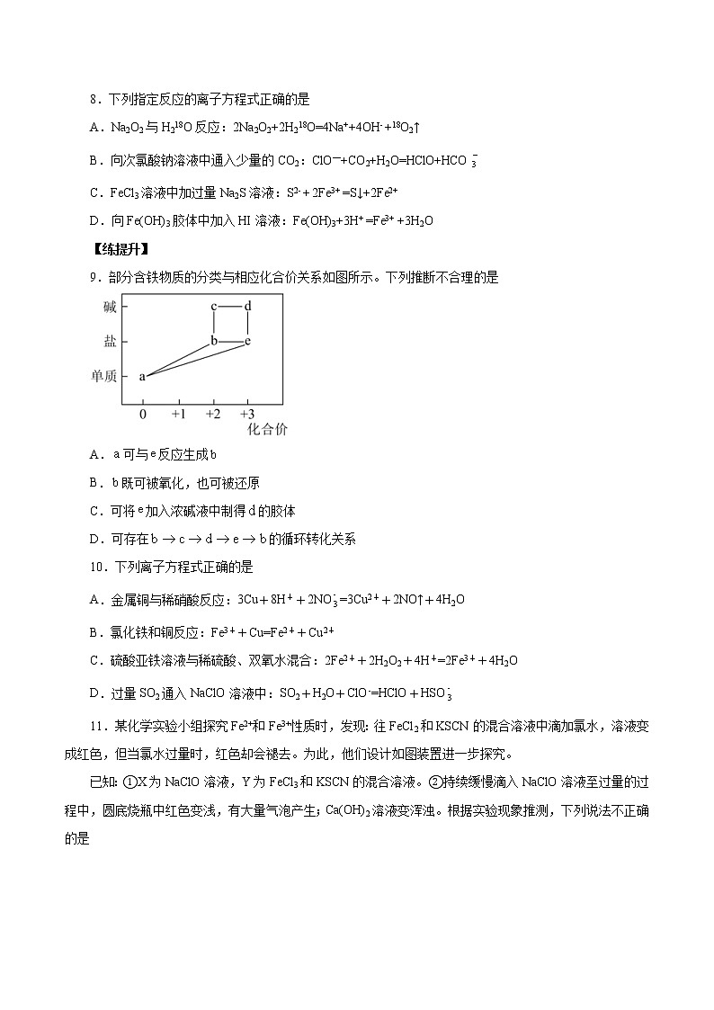 (新高考)高考化学一轮复习讲测练第7讲铁及其化合物（练）(2份打包，解析版+原卷版，可预览)02