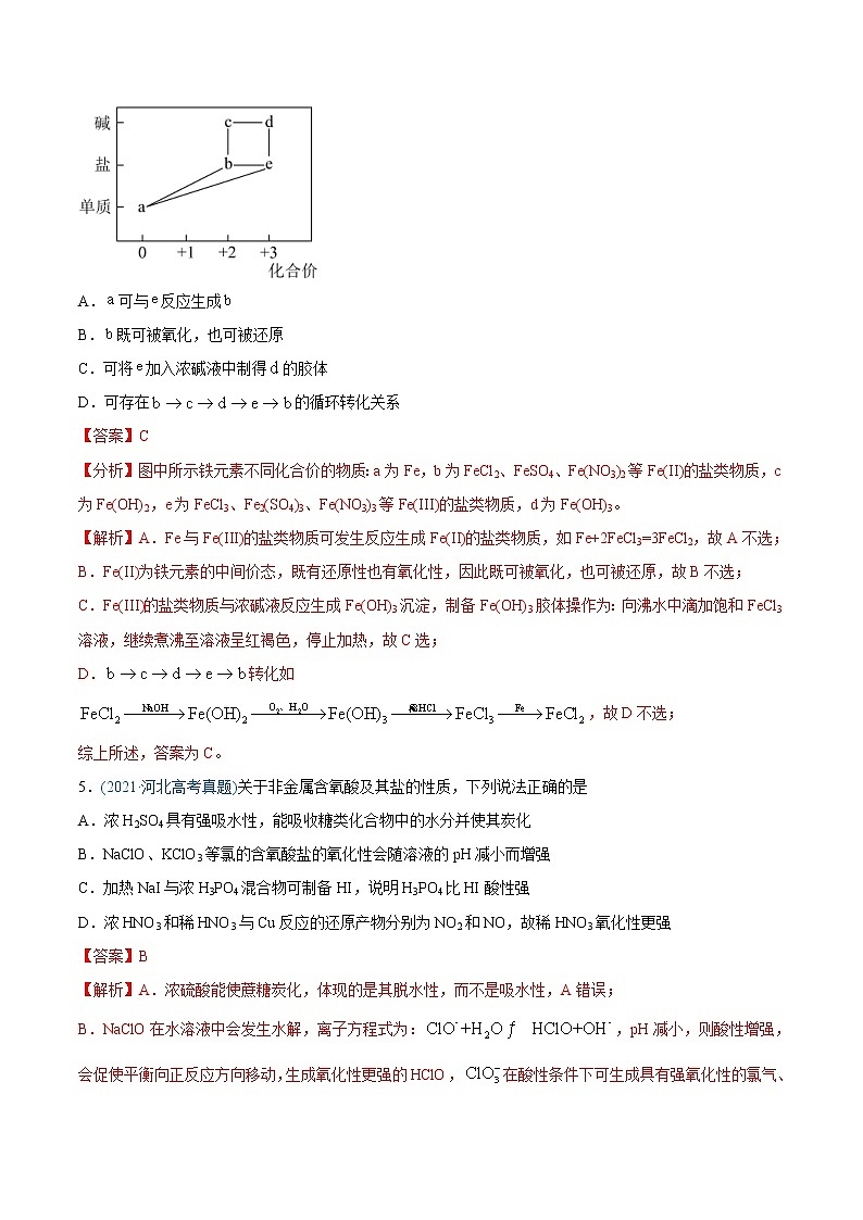 高考化学真题与模拟题分类训练专题05 元素及其化合物（含解析）第3页