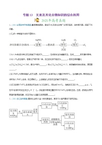 高考化学真题与模拟题分类训练专题13 元素及其化合物知识的综合应用（2份打包，含解析+原卷版，可预览）