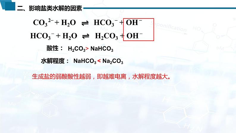 选择性必修1 第三章 第三节 第2课时  影响盐类水解的因素  盐类水解的应用-教学课件第3页