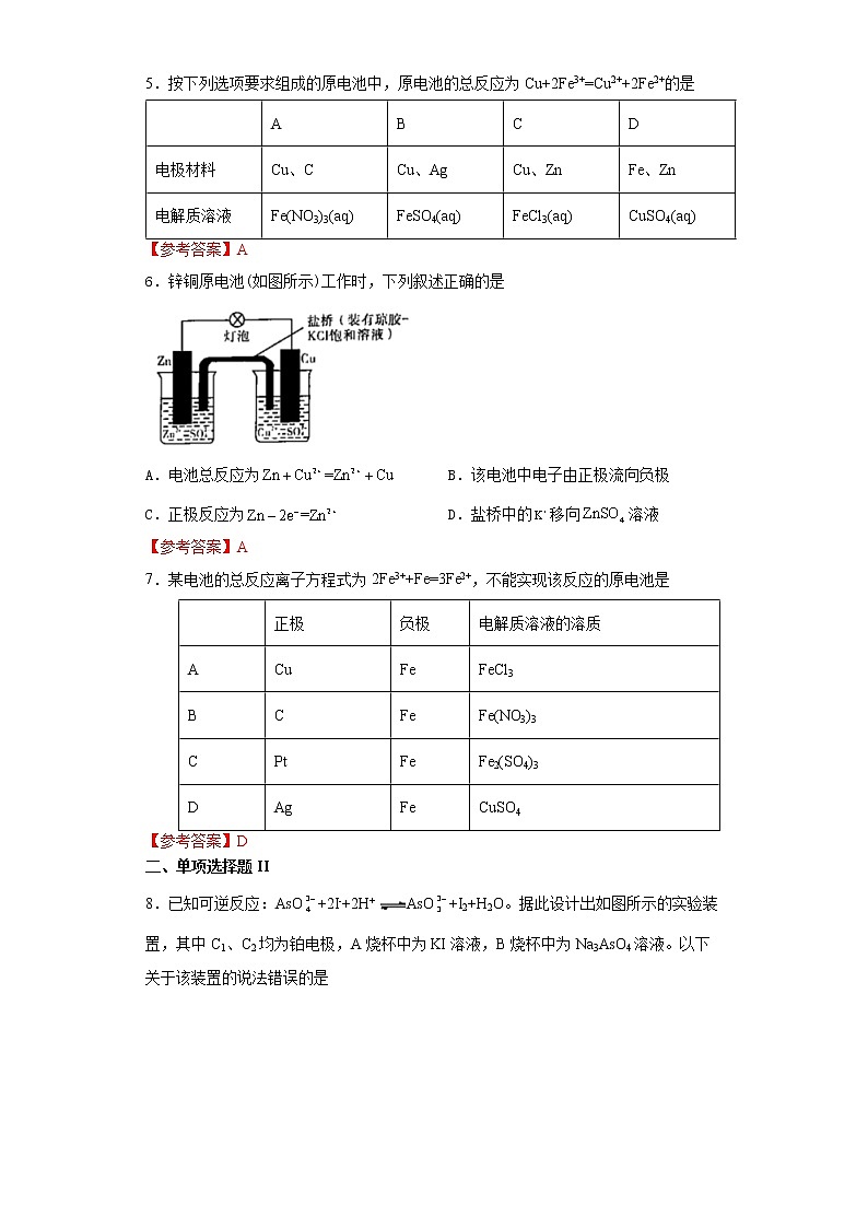 化学（人教版）选择性必修1 第四章 第一节 第1课时 原电池的工作原理 课件02