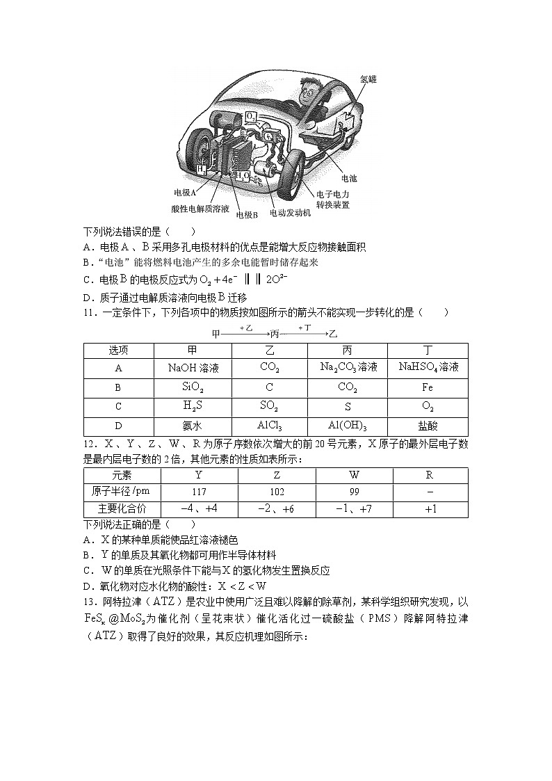 河南省天一大联考2023届高三上学期期中考试化学试题03