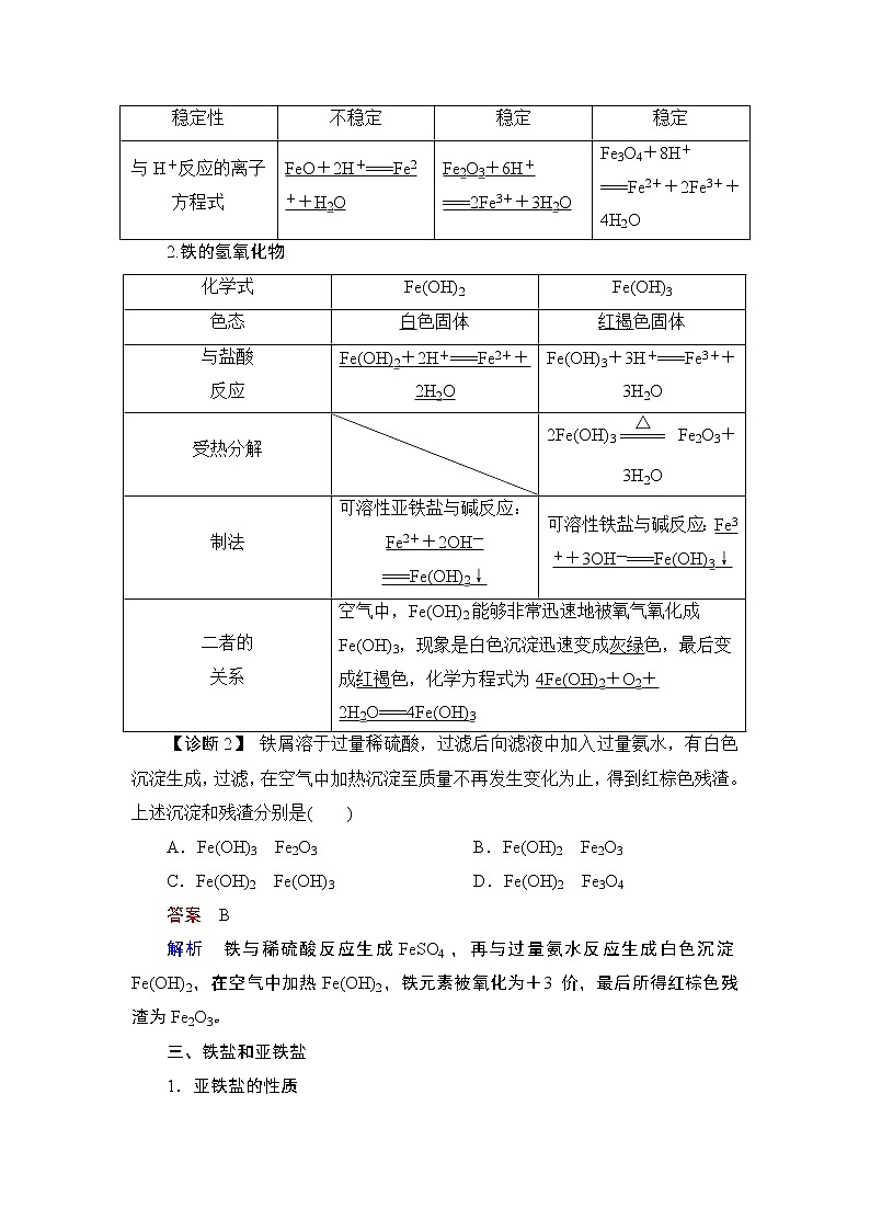 (新高考)高考化学一轮复习课时练习第3章第2讲铁及其化合物(含解析)第3页