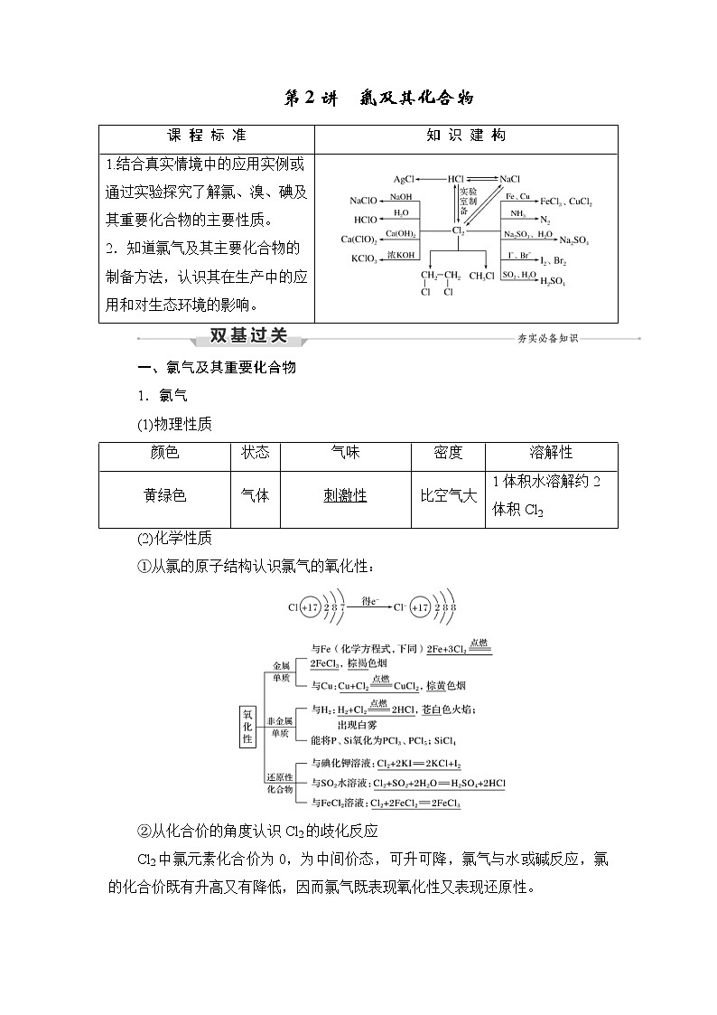 (新高考)高考化学一轮复习课时练习第4章第2讲氯及其化合物(含解析)01