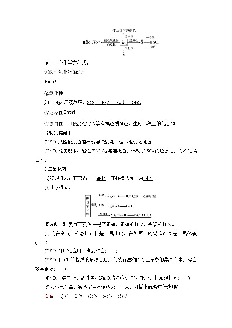(新高考)高考化学一轮复习课时练习第4章第3讲硫及其重要化合物(含解析)02