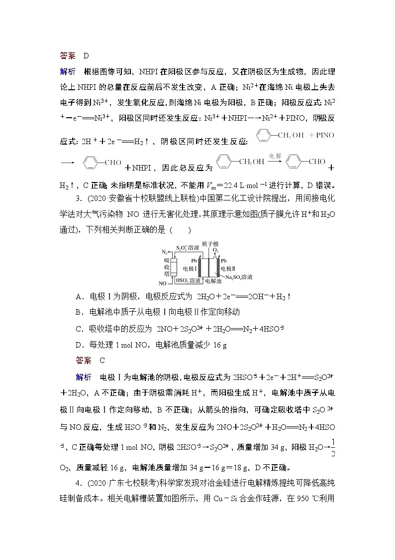 (新高考)高考化学一轮复习课时练习第6章热点强化练11电解原理在工农业生产中的应用(含解析)02