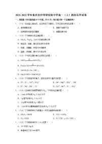 2021-2022学年重庆市沙坪坝实验中学高一（上）期末化学试卷