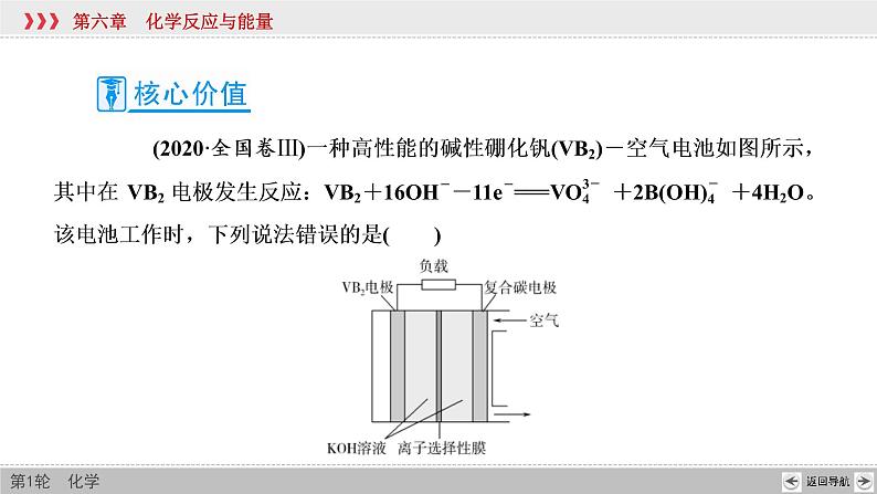 高考化学一轮复习课件第6章第4讲 新型化学电源及分析（含解析）第8页
