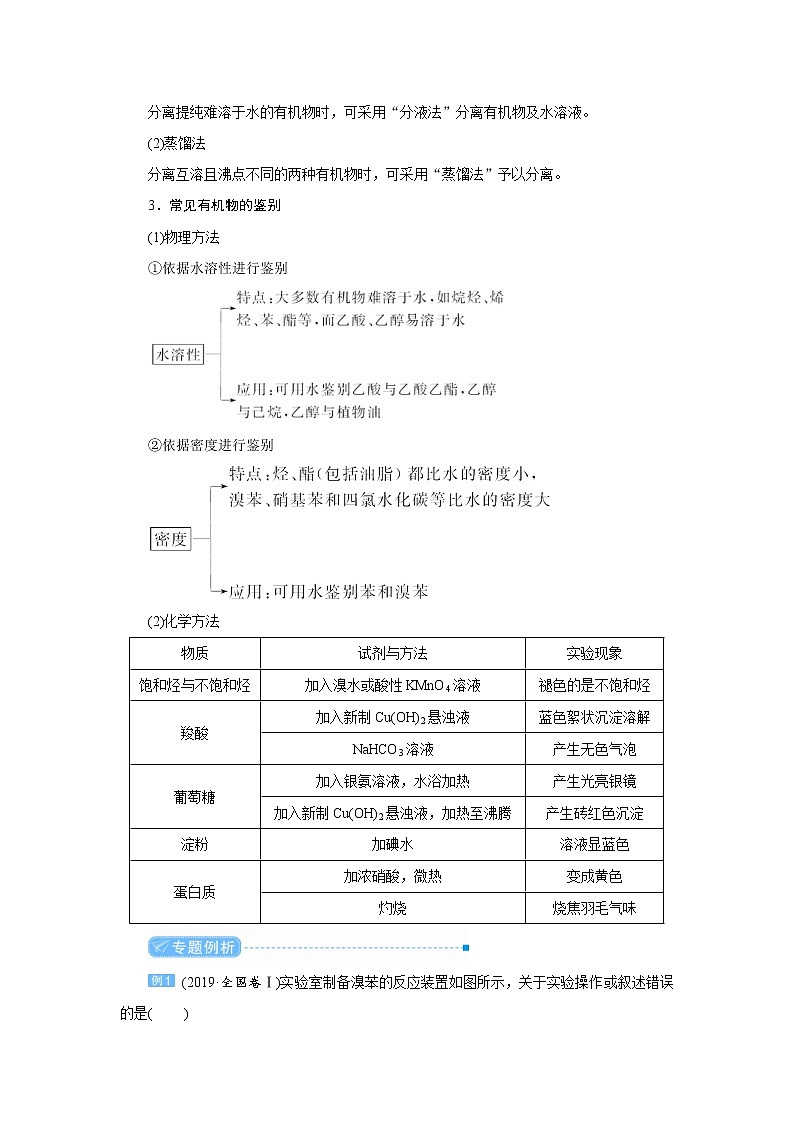 高考化学二轮复习教案专题突破(十二) 有机化合物的制备、分离、提纯及检验（含解析）第2页