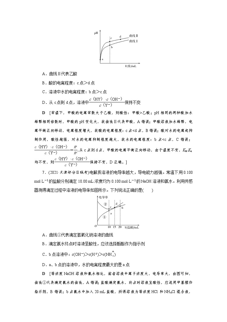 高考化学二轮复习课时作业专题突破(八) 突破酸碱中和图像中的五个关键点（含解析）第3页