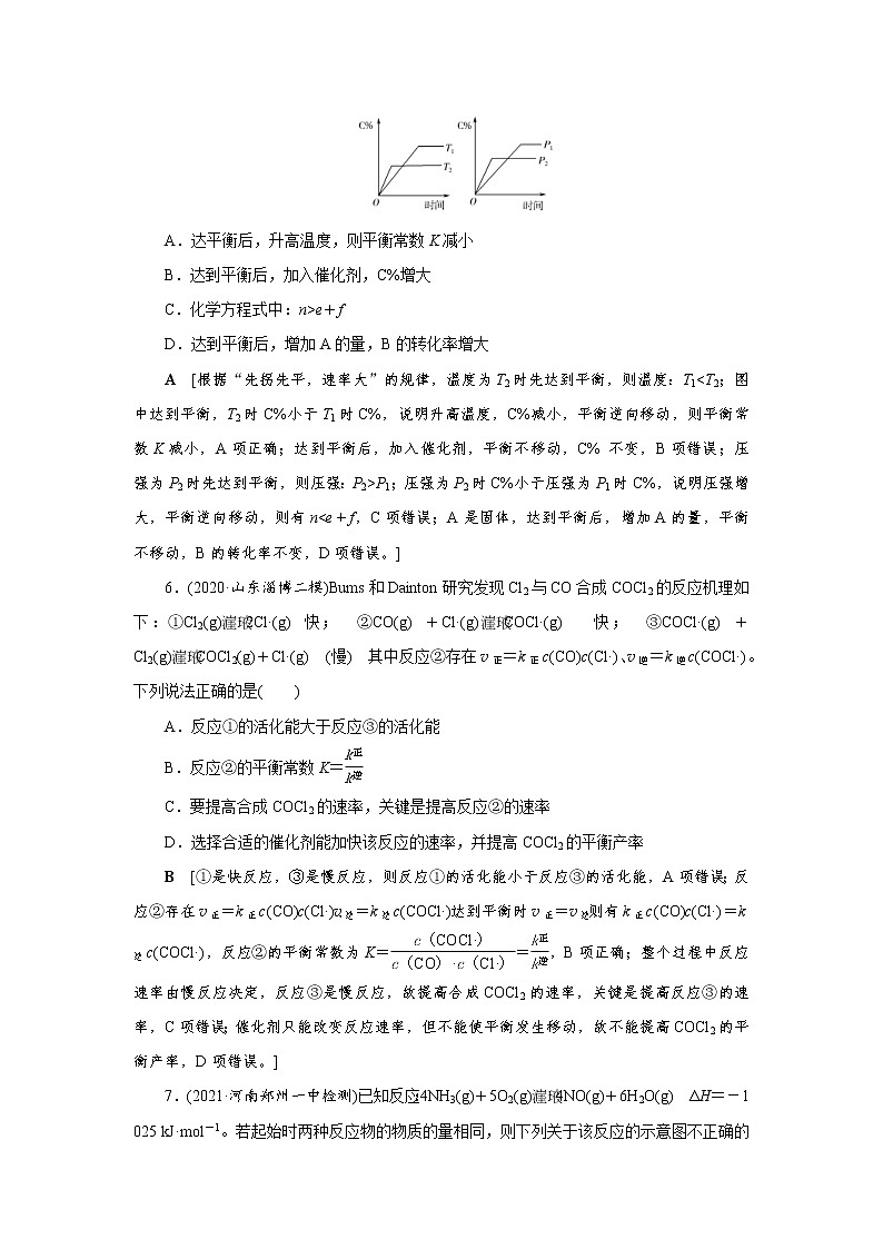 高考化学二轮复习课时作业专题突破(七) 化学反应速率和化学平衡图像的分析（含解析）03