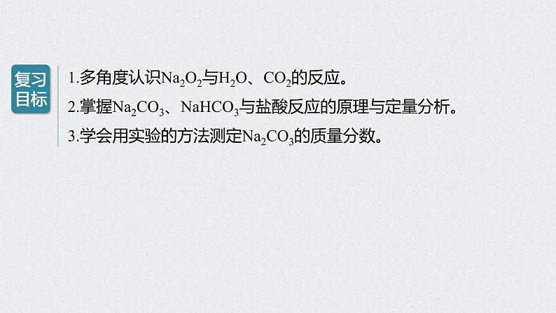 2022年高考化学一轮复习课件 第3章 第14讲　钠及其化合物的计算与实验探究 (含解析)第2页