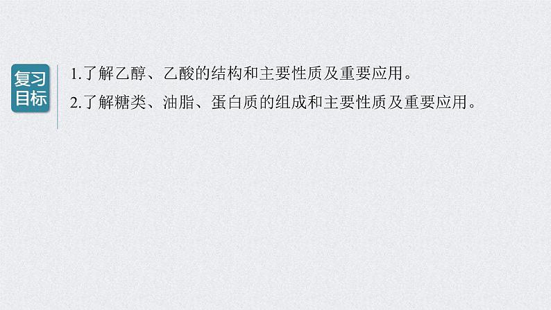 2022年高考化学一轮复习课件 第9章 第45讲　乙醇和乙酸　基本营养物质 (含解析)02