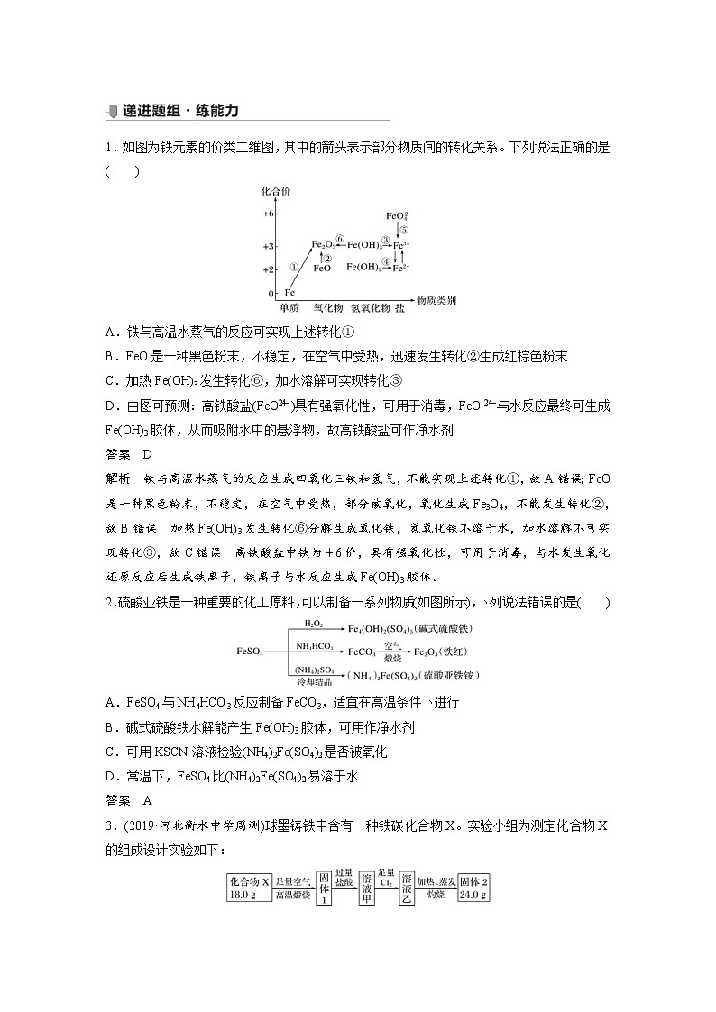 2022年高考化学一轮复习讲义第3章第16讲　铁及其化合物的转化关系 (含解析)02