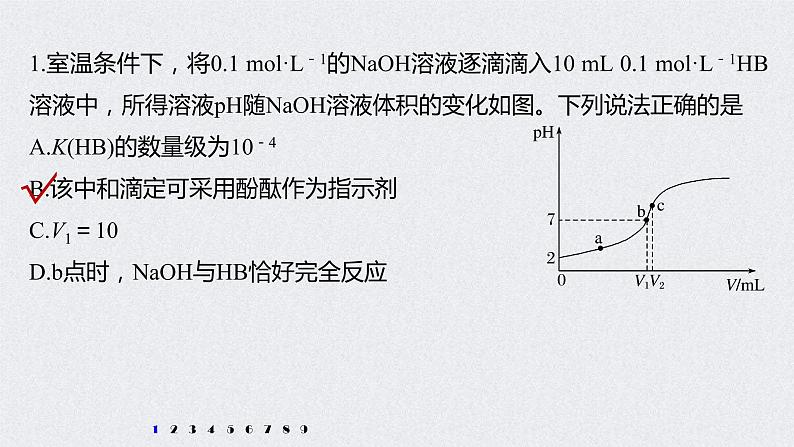 2022年高考化学二轮复习 第8章 第39讲 专项提能特训15　滴定过程的曲线分析 (含解析)课件PPT02