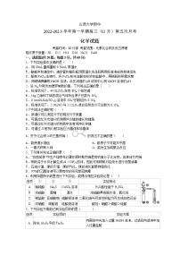 山西大学附中2022-2023学年高三化学11月期中考试试题（Word版附答案）