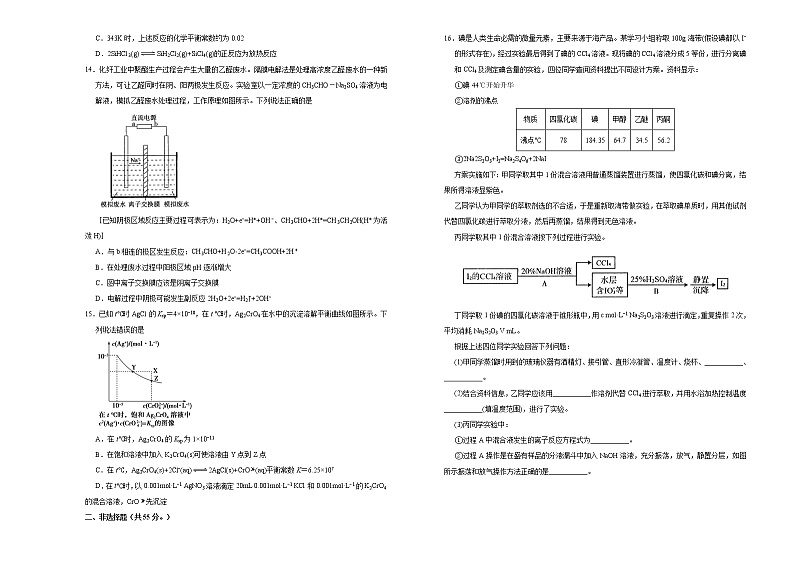 （新高考）高考化学考前冲刺卷（十四）(2份打包，解析版+原卷版，可预览)03