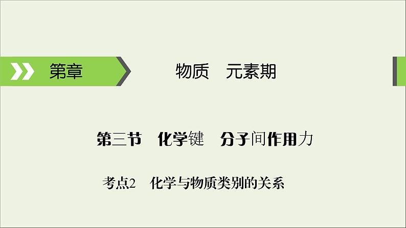 (通用版)高考化学一轮复习课件第五章物质结构元素周期律第3节考点2化学键与物质类别的关系 (含解析)01