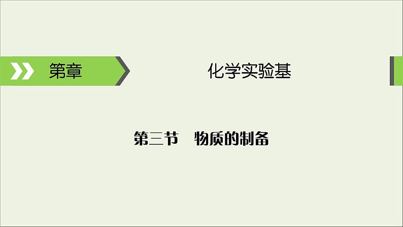 (通用版)高考化学一轮复习课件第十章化学实验基础第3节考点2几种重要无机物有机物的制备 (含解析)01