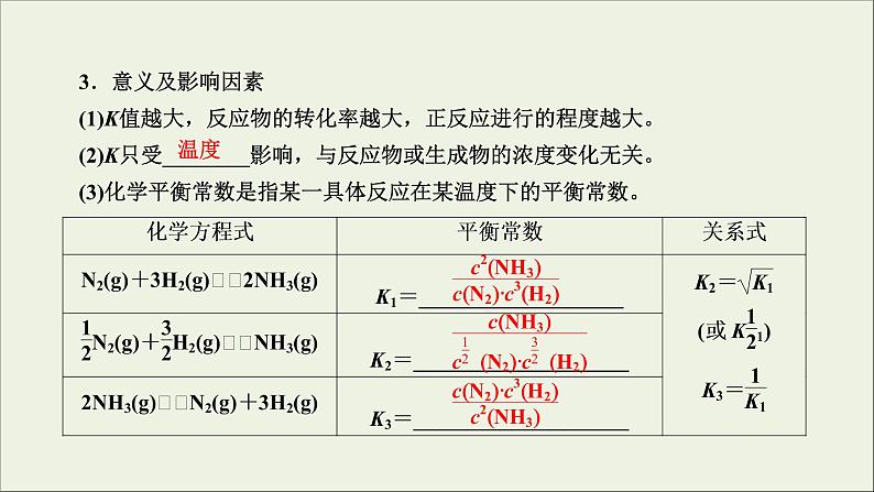 (通用版)高考化学一轮复习课件第七章化学反应速率和化学平衡第3节考点1化学平衡常数及其应用 (含解析)第8页