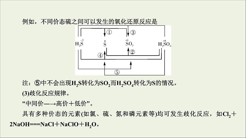 (通用版)高考化学一轮复习课件第二章化学物质及其变化第4节考点2氧化还原反应的基本规律及应用 (含解析)05