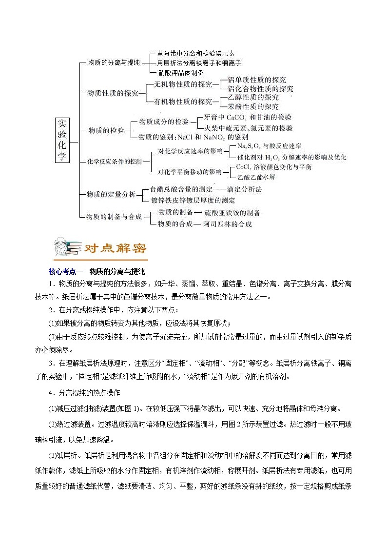 高考化学二轮复习讲义+分层训练解密12实验化学（讲义）03