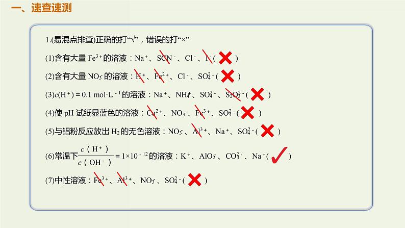 2020版高考化学一轮复习考点备考课件2.2.3离子共存 (含解析)02