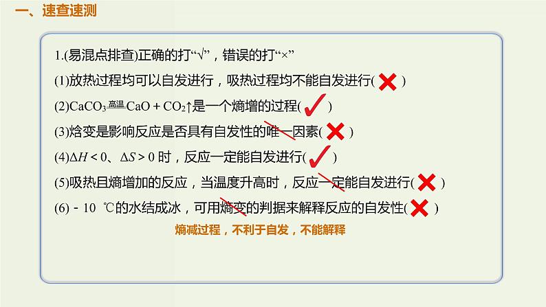 2020版高考化学一轮复习考点备考课件7.3.2化学反应进行的方向 (含解析)第2页