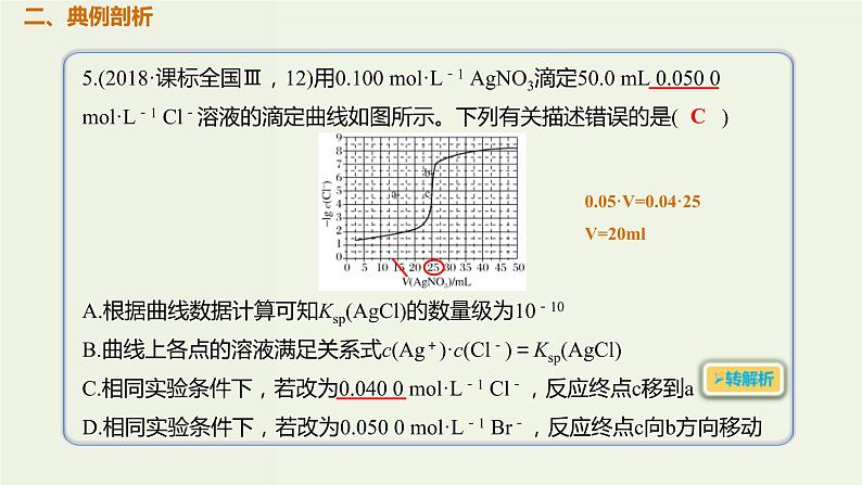 2020版高考化学一轮复习考点备考课件8.4.2沉淀溶解平衡常数及其应用 (含解析)03