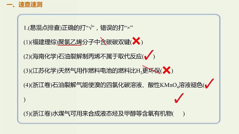 2020版高考化学一轮复习考点备考课件9.1.3化石燃料合成有机高分子 (含解析)02