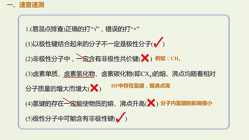 2020版高考化学一轮复习考点备考课件11.2.3分子间作用力与分子的性质 (含解析)第2页