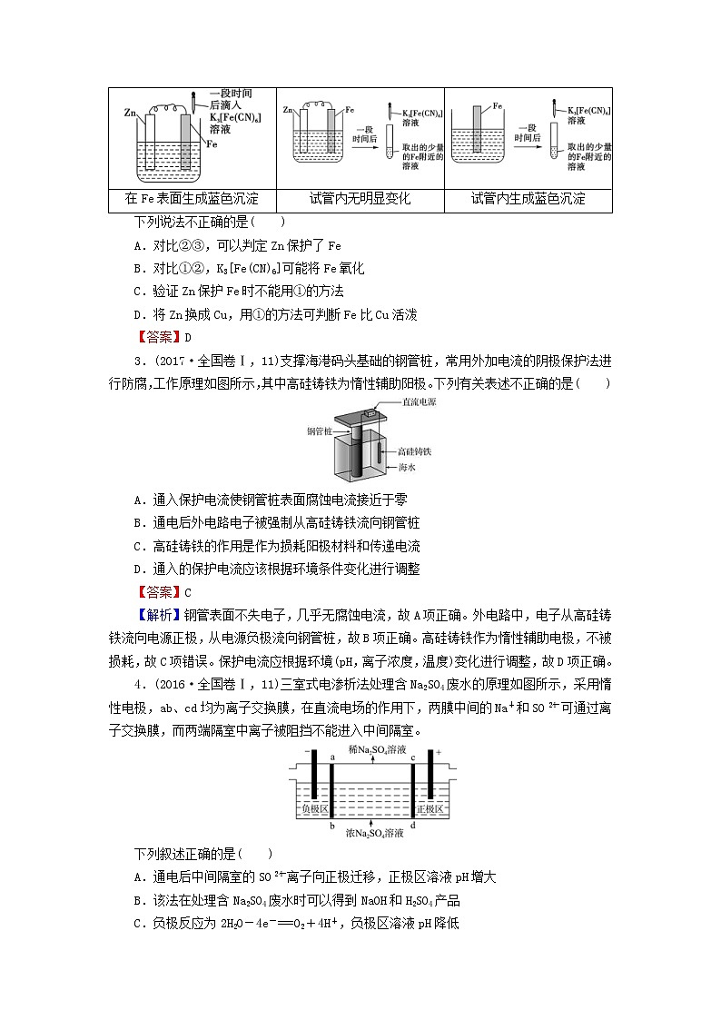 2020高考化学一轮复习第六章化学反应与能量第3节真题检测(含解析)第2页
