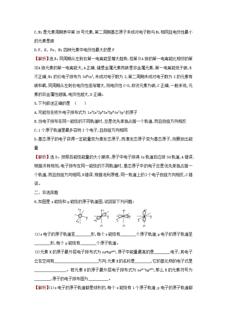 (通用版)高考化学一轮复习课时分层提升练三十九1原子结构与性质(含解析)02