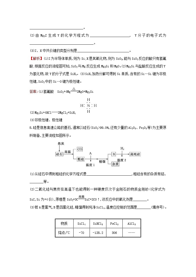 (通用版)高考化学一轮复习课时分层提升练十4.1无机非金属材料的主角-硅(含解析)03