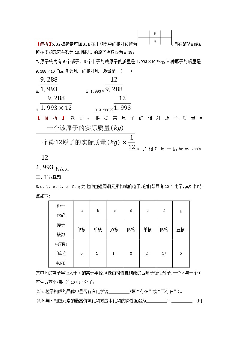 (通用版)高考化学一轮复习课时分层提升练十五5.1原子结构原子核外电子排布(含解析)03