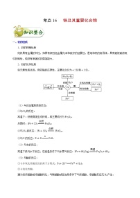 高考化学一轮复习考点过关练考点16铁及其重要化合物(含解析)