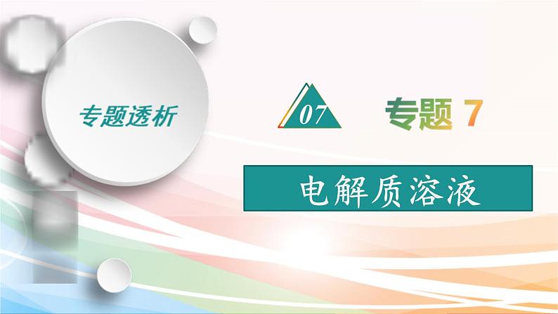 高考化学二轮复习专题7电解质溶液(含解析)课件PPT第1页