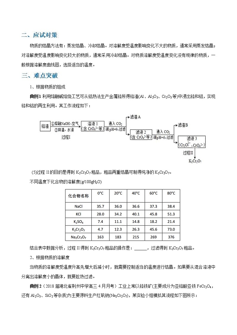高考化学二轮复习考点剖析考点17 化工流程中物质的结晶（2份打包，解析版+原卷版，可预览）03