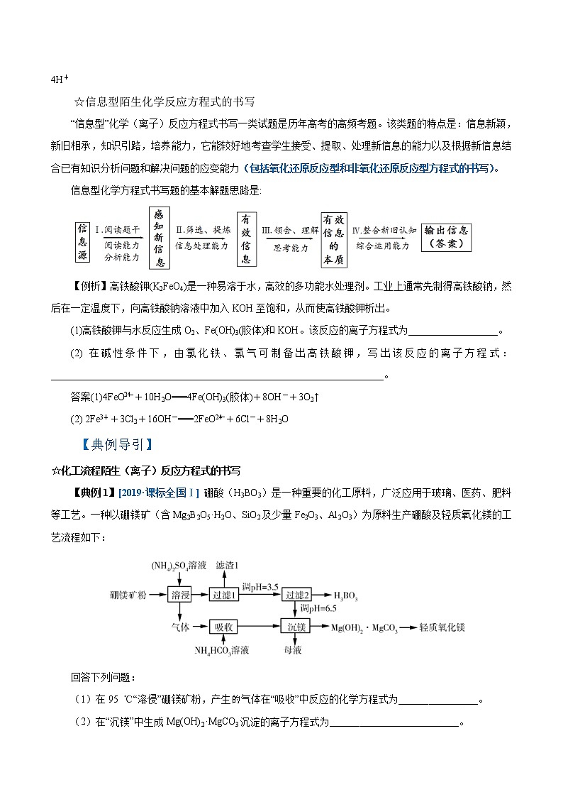 高考化学二轮复习高频考点提分精准突破专题06 陌生化学（离子）反应方程式书写（解析版）第2页