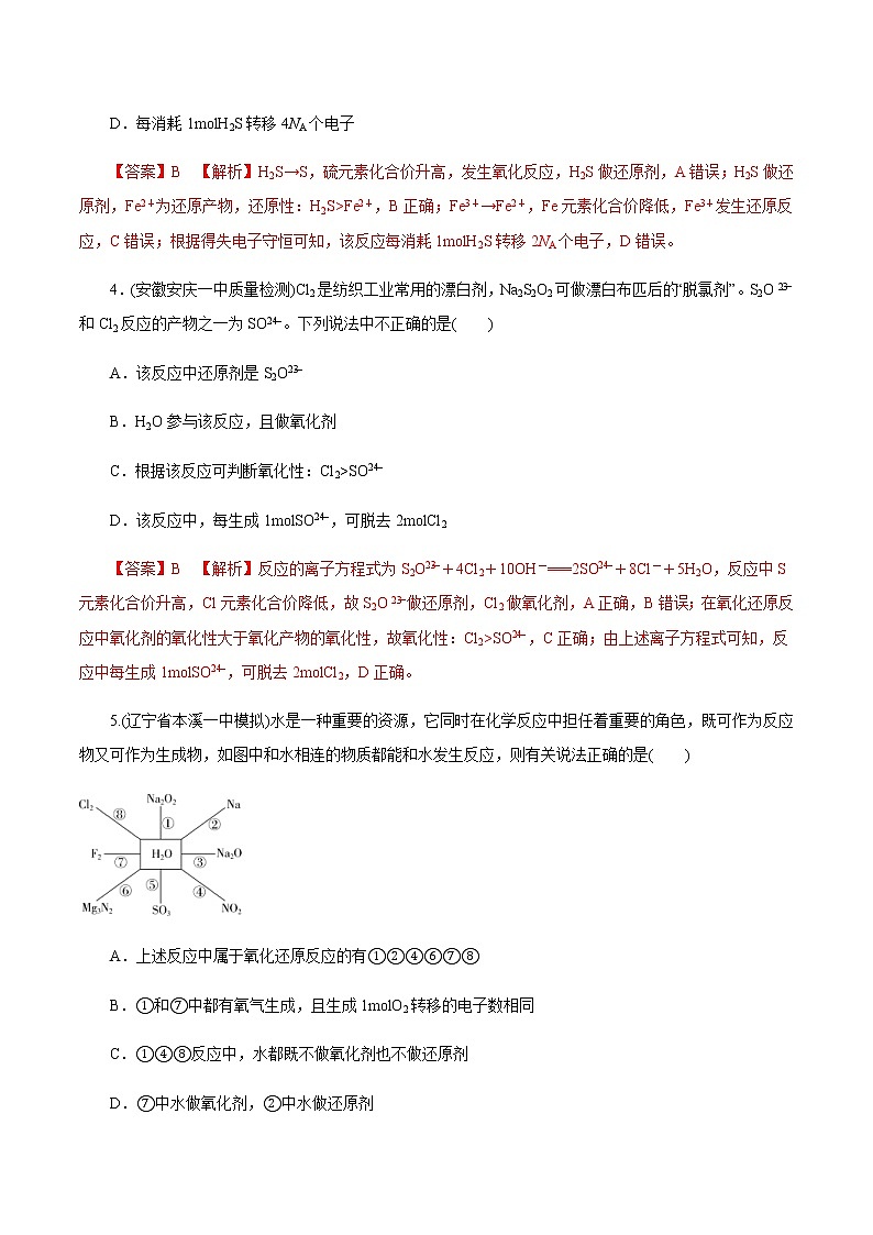 高考化学一轮复习精讲精练第08讲 氧化还原反应的基本概念和规律（精练）（2份打包，解析版+原卷版，可预览）02