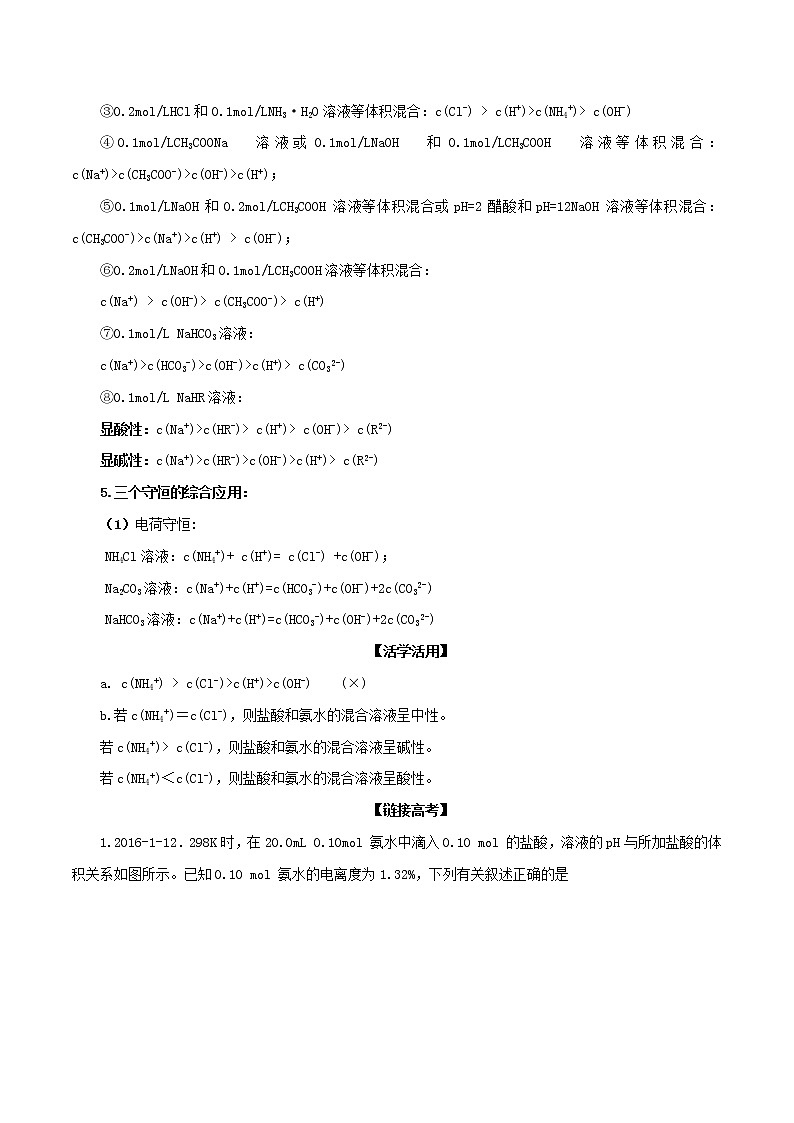 高考化学三轮冲刺复习专题08电解质溶液(含解析)第3页